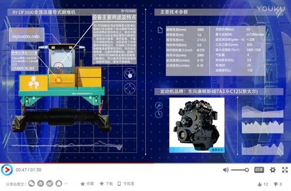 有機(jī)肥設(shè)備-FD3000履帶液壓翻堆機(jī)視頻_液壓式翻堆機(jī)視頻